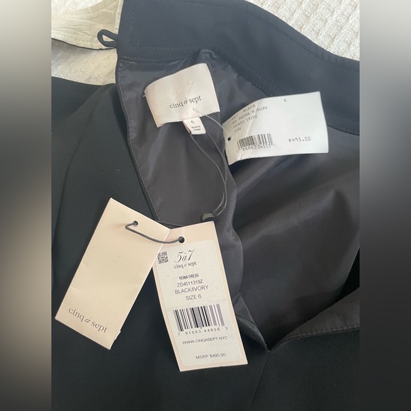 CINQ a' SEPT NWT'S SEXY SECRETARY CLASSY YET SEXY LITTLE BLACK DRESS | Size 6 - Picture 13 of 16
